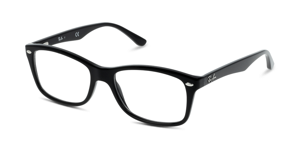 Ray-Ban RX5228 2000 női fekete színű téglalap formájú szemüveg