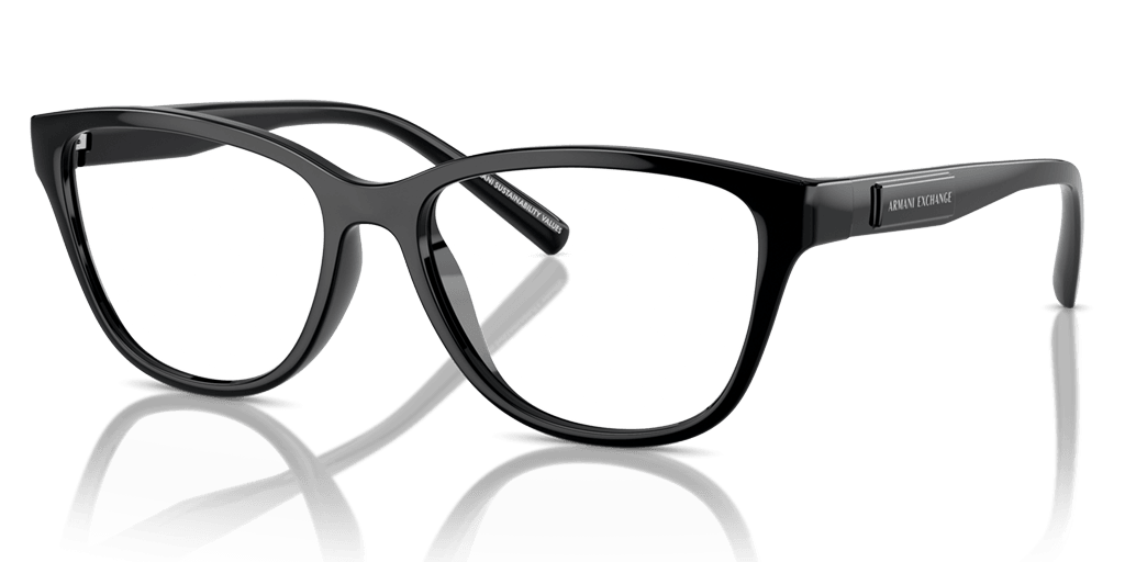 Armani Exchange 0AX3111U női fekete színű macskaszem formájú szemüveg