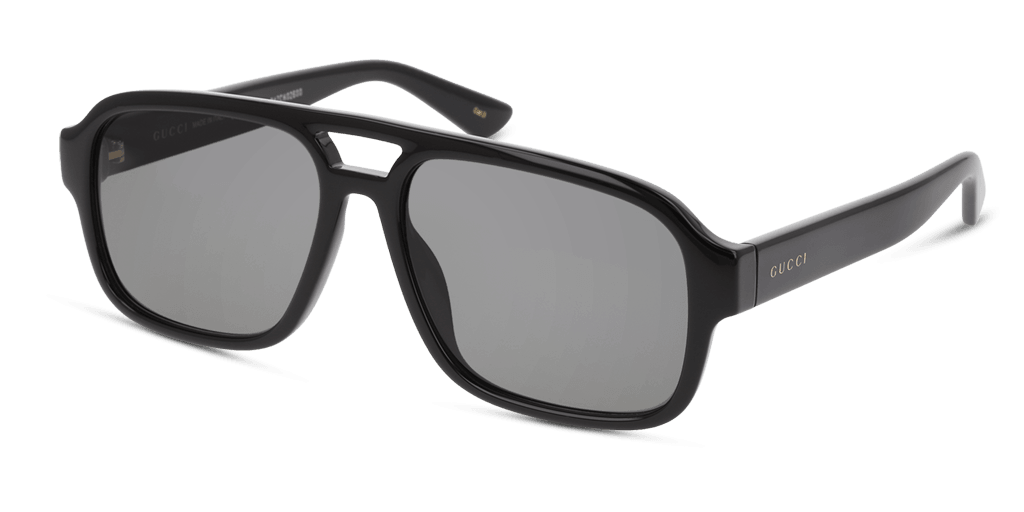 GUCCI GG1342S 001 férfi fekete színű téglalap formájú napszemüveg