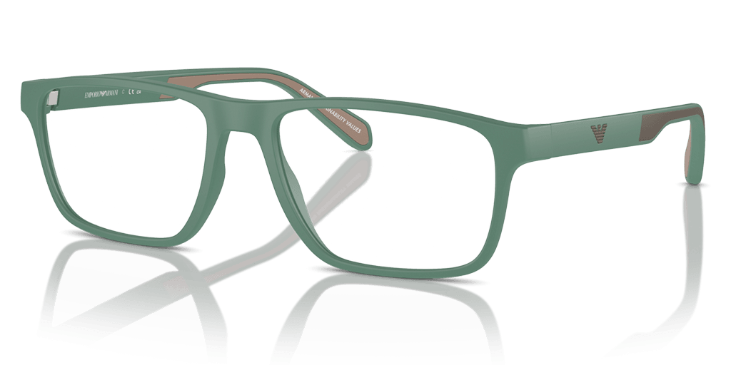 Emporio Armani 0EA3233 férfi zöld színű téglalap formájú szemüveg